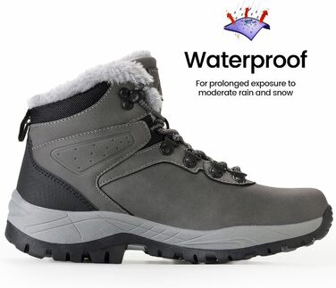 Жіночі зимові черевики CC-Los з теплим підкладкою, снігоступи, легкі, неслизькі (36 EU, сірий)