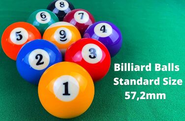 Професійна коробка для більярдних куль, стандартного розміру, повний набір американських більярдних куль (16 кульок), 57,2 мм