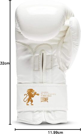 Боксерські рукавички Leone 1947 Black Edition 10 oz, білі, унісекс