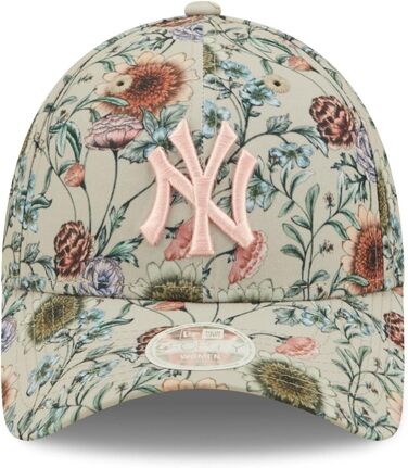 Кепка New Era New York Yankees MLB Floral Green 9Forty Adjustable для жінок, бежева