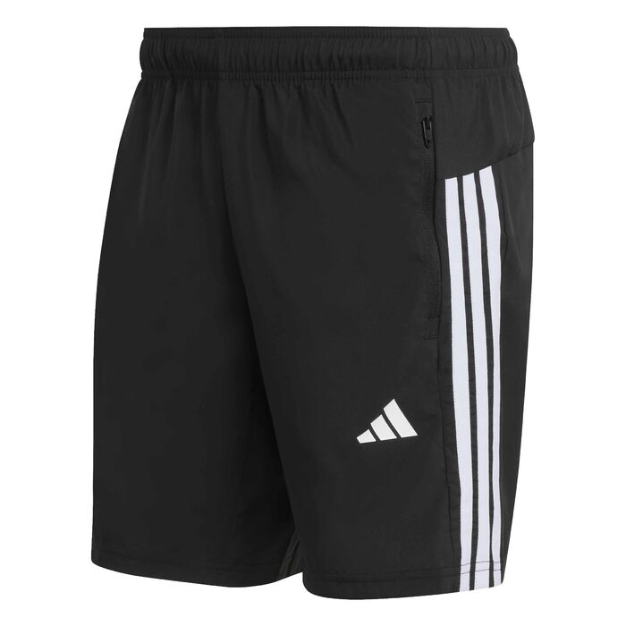 Чоловічі спортивні шорти adidas Workout Essentials Base 3 Stripes Woven, чорні з білими смугами