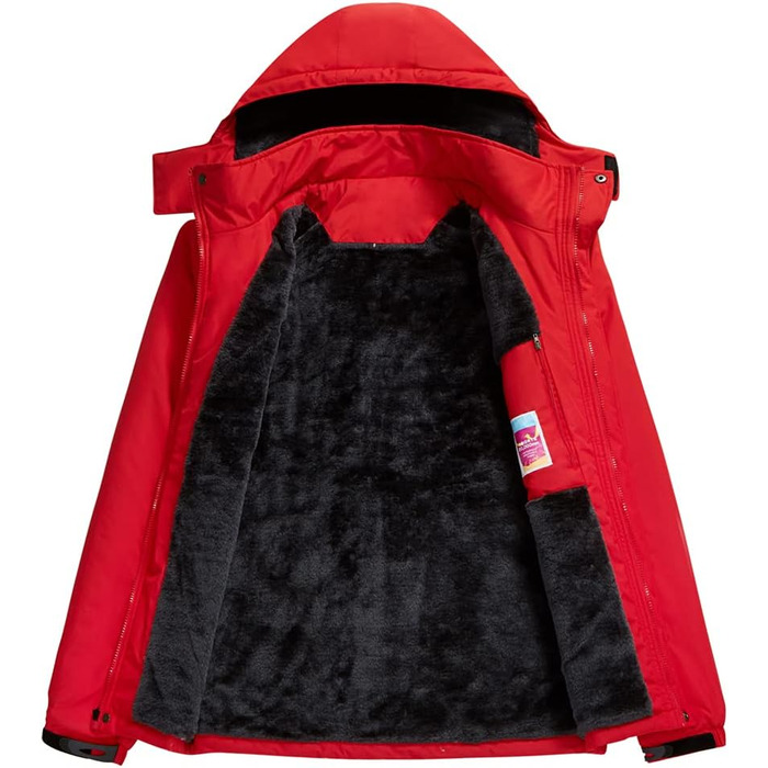 Чоловіча зимова куртка Mountain Ware: вітронепроникна, тепла, з капюшоном. Ідеальна для сноуборду та катання на лижах (XL, Червона)