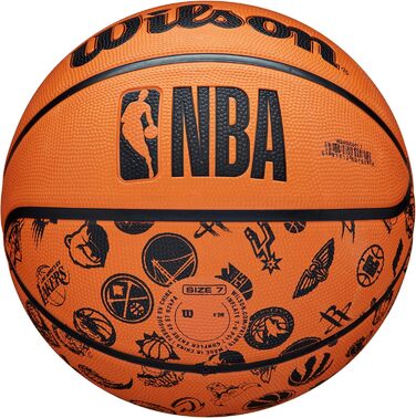 Баскетбольний м'яч Wilson NBA All Team для дорослих, універсальний