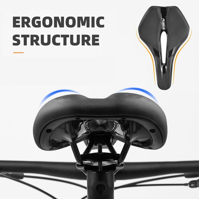 Зручний велосипедний сідло з Memory Foam - універсальне для MTB, Gravel Bike, Ebike, чоловіче та жіноче