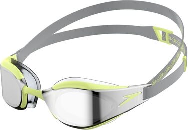 Окуляри для плавання Speedo Fastskin Hyper Elite Mirror для дорослих, сірі/зелені/хромовані, дзеркальні