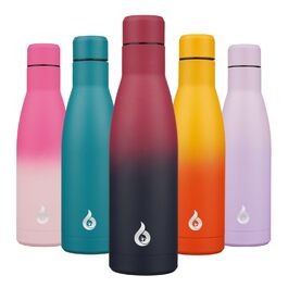 Термос BJPKPK 500 мл з нержавіючої сталі, чорно-червоний, для напоїв, багаторазовий, миється в посудомийній машині