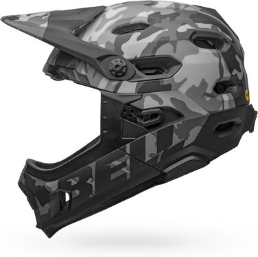 Велошолом BELL Super DH MIPS, розмір L (58-62 см), чорний камуфляж, матова/глянцева поверхня