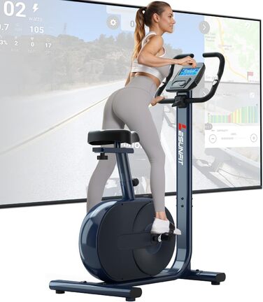 Велотренажер LESUNFIT з низькою рамою, 24 програми, Bluetooth, LCD-дисплей, до 150 кг, сумісний з фітнес-додатками