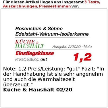 Rosenstein & Söhne набір термос-чайників з помпою, 3 л, 2 шт, подвійна вакуумна ізоляція, нержавіюча сталь