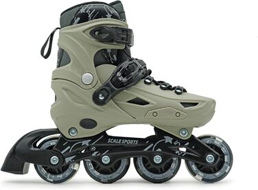 Регульовані ролики з підсвічуванням - дитячі ролики для інлайнів для дітей та дорослих S (11C-1.5 UK) сірі