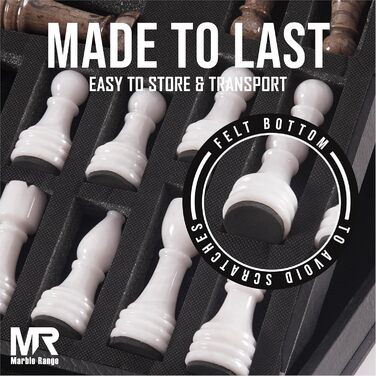 Шаховий набір з мармуру для дорослих, ручної роботи, з ігровим полем Verona & Green Onyx, 32 фігури, 2 додаткові королеви, коробка для зберігання, розкішна подорожна гра, елегантний подарунок для дому (Verona & Green Onyx) (Білий & Океанічний)