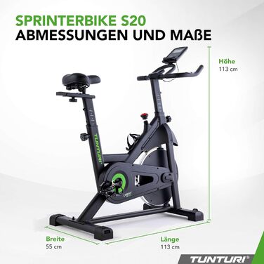 Велотренажер Tunturi Cardio Fit S20 Sprinter - З низьким порогом входу, Bluetooth, ручне регулювання опору