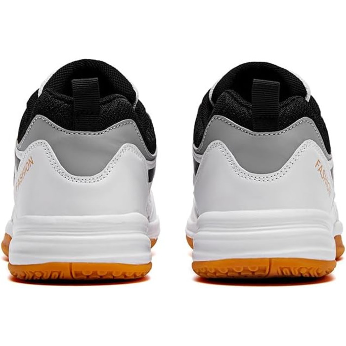 Волейбольні кросівки для чоловіків та жінок, кросівки для бадмінтону, білі залкові спортивні кросівки, юніорські волейбольні тренувальні кросівки, амортизація, неслизькі, білі, червоні (46 EU широкі, білі, чорні)