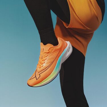 Чоловічі бігові кросівки XTEP One-Piece, літні, сітчасті, дихаючі, з амортизацією, для бігу та спорту (44 EU, флуоресцентний помаранчевий)