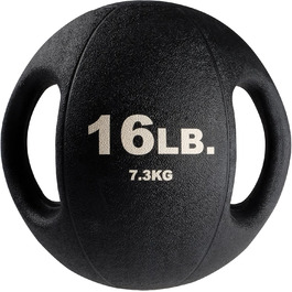 Медичний м'яч Body-Solid Dual Grip 7,3 кг, чорний