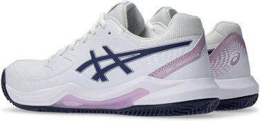 Жіночі тенісні кросівки ASICS Dedicate 8 Clay - блакитний, жовтий, білий, індиго, туманний (40.5 EU)