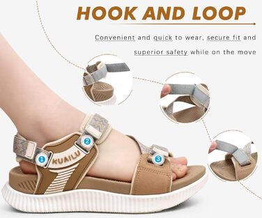 Зручні ортопедичні сандалії для трекінгу KuaiLu для жінок. Легкі сандалії для піших прогулянок та активного відпочинку. Розмір 36 EU, колір N Beige.