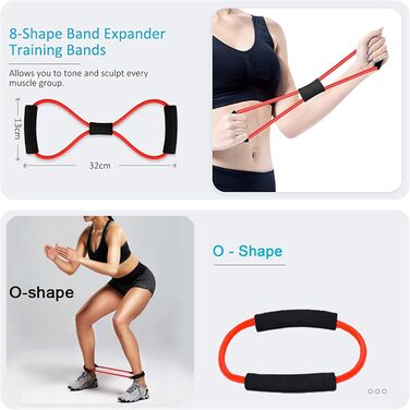 Гумові еспандери Resistance Bands 14 шт. для фітнесу та тренувань вдома – до 100 кг