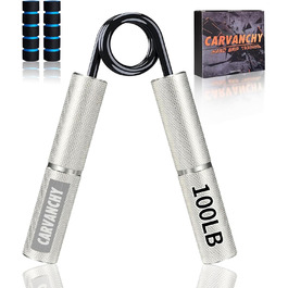 Набір для тренування хвата Griffkrafttrainer: 7 шт., 22,7–158,8 кг, різні кольори (срібний 45,4 кг), металеві ручки для силових вправ