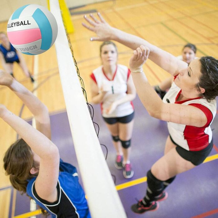 Волейбольний м'яч Bibykivn Official Size 5: водовідштовхуючий, для пляжу, басейну та спорту. З насосом, PVC-поверхня.