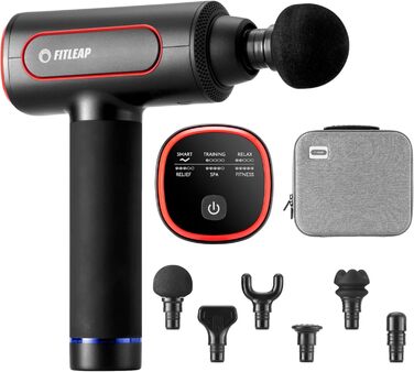 Масажний пістолет Fitleap Pro з 6 насадками та 6 режимами, 3200 об/хв, USB-C, для масажу м'язів шиї, спини, плечей і ніг