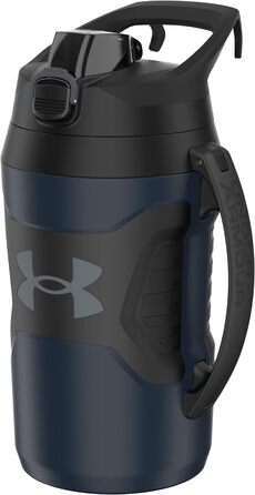 Пляшка для води Under Armour Playmaker 1,8 л, із ручкою, шейкер, термоізоляція, не протікає, синя/чорна