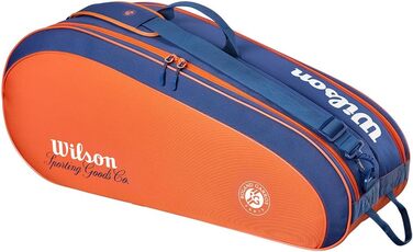 Сумка для тенісних ракеток Wilson Roland Garros Team 6: на 6 ракеток, велика кишеня для одягу, Clay/Navy