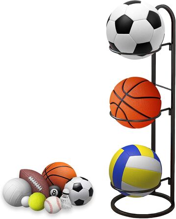 Стенд для зберігання м'ячів: баскетбол, футбол, волейбол (3 яруси)