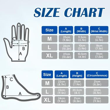 AOOSA Неопренові рукавички та шкарпетки для плавання, унісекс, 3 мм, чорні, M. Захист від ковзання, для дайвінгу, серфінгу, снорклінгу