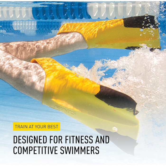 Плавальні ласти FINIS Z2 Gold H, жовто-чорні, розмір 45-46, для тренувань