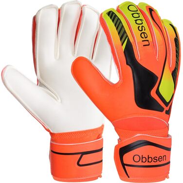 Воротарські рукавички JOYJ з FingerSave, дитячі унісекс, для футболу, Super-Grip, товстий латекс, помаранчеві (5)