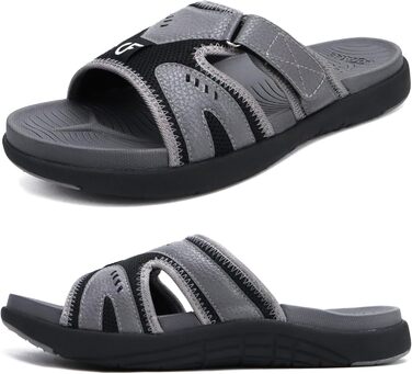 Чоловічі спортивні сандалії COFACE для відновлення після навантажень, підтримка склепіння стопи, ортопедичні, розмір 40-48 (40 EU, сіро-чорний)