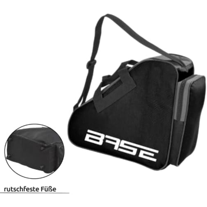 Сумка для ковзанів BASE Skatebag: містка, з ручками та регульованим ременем, зелено-чорна