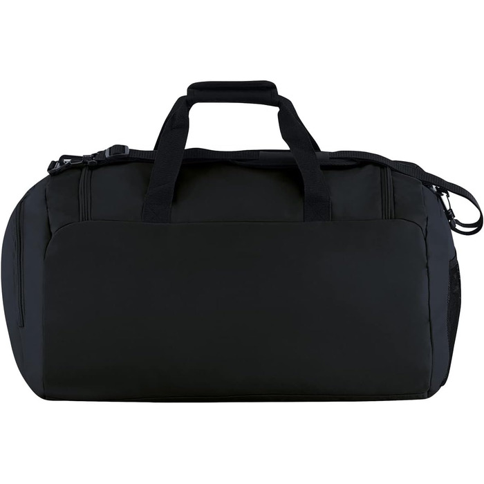 Спортивна сумка JAKO Classico Junior чорна 45x30x30 см для чоловіків, з внутрішньою кишенею, містким основним відділенням на двосторонній блискавці та сітчастою кишенею