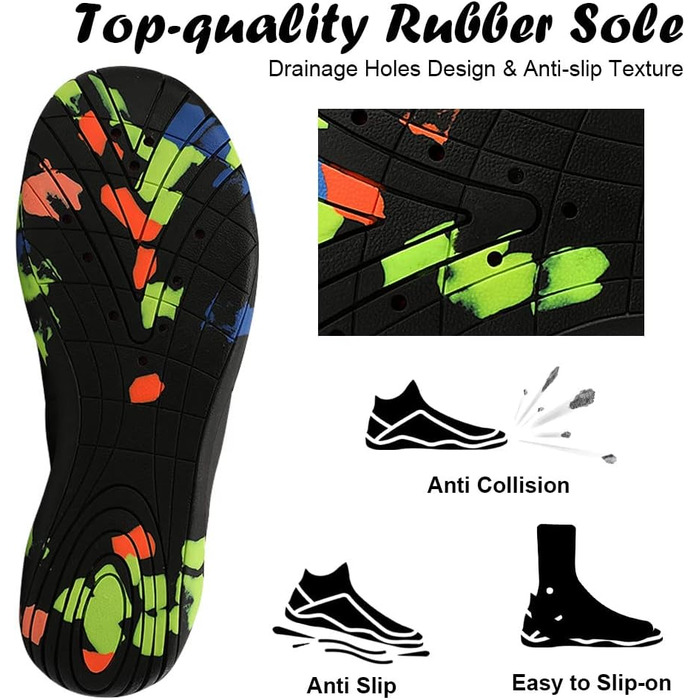 Чоловічі та жіночі аквашузи Barfußschuhe, дихаючі, швидковисихаючі, антиковзкі, зелені (36-42 EU)