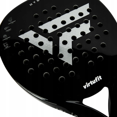 Ракетка для паделу VirtuFit Hybrid, чорно-срібляста, 365 г — потужність та контроль