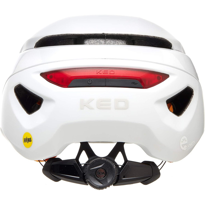 Шолом для електровелосипеда Mitro UE-1 Urban з LED ліхтариком, візором, MIPS, BOA Fit System, FIDLOCK, 350г, сірий-оранжевий матовий, 52-58 (M)