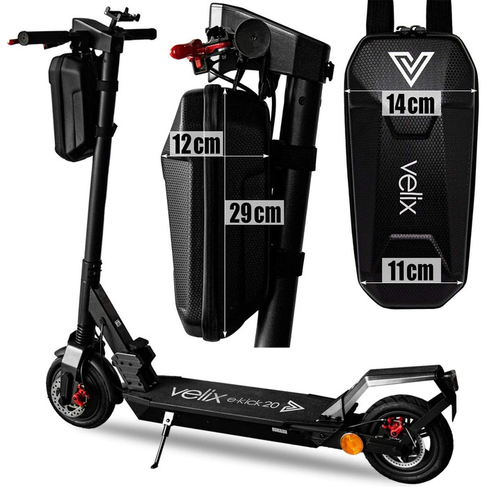 Електросамокат velix E-Kick 20 км/год, 350W, з рульовою сумкою, з дорожнім допуском eKFV