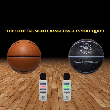 Безшумний баскетбольний м'яч WAWAWEWA Silent Basketball X, розмір 7, 74,9 см, з рифленої безповітряної піни для тихого дриблінгу та тренувань у приміщенні