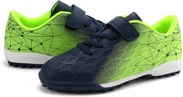 Дитячі футбольні бутси JABASIC для штучного газону, розмір 32 EU, блакитний та лимонний кольори