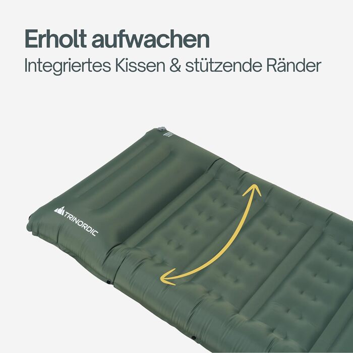 Надувна ізомат Extradicke 12 см - з насосом та подушкою. Ідеально для кемпінгу, піших прогулянок та байкпакінгу