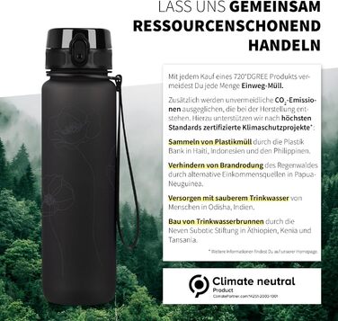 Пляшка для води 720°DGREE uberBottle 1л з ситечком, трітан, червоний, герметична, BPA-free, для спорту, фітнесу, велосипеда, університету, багаторазова