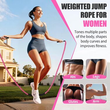 Стрибкове канат, утяжелений для фітнесу, для жінок та дорослих, обладнання для домашніх тренувань, для схуднення та формування тіла