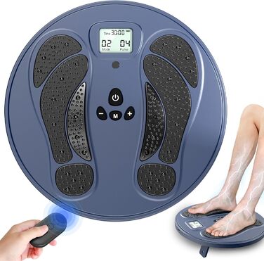 Електричний масажер для ніг та стегон Dancespot Medic - покращує кровообіг, знімає біль, EMS, перезаряджається, блакитний
