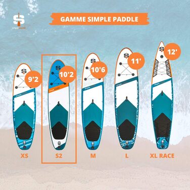 Надувна SUP-дошка SIMPLE PADDLE 9'2/10'2/10'6 з веслом, страховкою, насосом Double Action і сумкою для транспортування