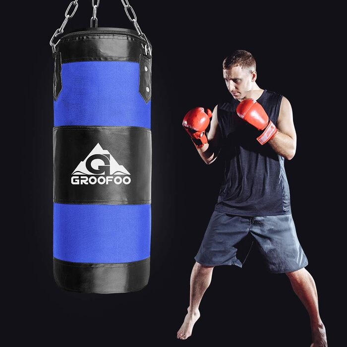 Boxsack GROOFOO для дітей та дорослих, 100x33 см, матеріал Oxford, для боксу, MMA, Муай Тай, без наповнювача