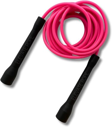 Стрибкове канат для боксерів - професійний спортивний канат Elevate - регульований канат для швидкого стрибкування - скакалка для боксерів та бойових мистецтв - для занять в приміщенні та на вулиці - фітнес-канат (рожевий/чорний)