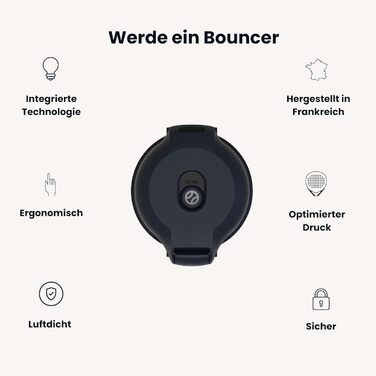 Bounce Tube Padel: Контейнер для м'ячів для падел-тенісу – збільшена тривалість життя м'ячів, збереження пружності, вбудований насос, Made in France
