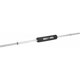 Гриф для штанги GORILLA SPORTS 170 см, 200 кг, хромований, з насічкою, Ø 30 мм, з комірцями-зірками/пружинними замками — для силових тренувань