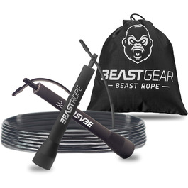 Стрибкове канат Beast Gear: сталевий, легкий, регульований, для MMA, HIIT, чорний